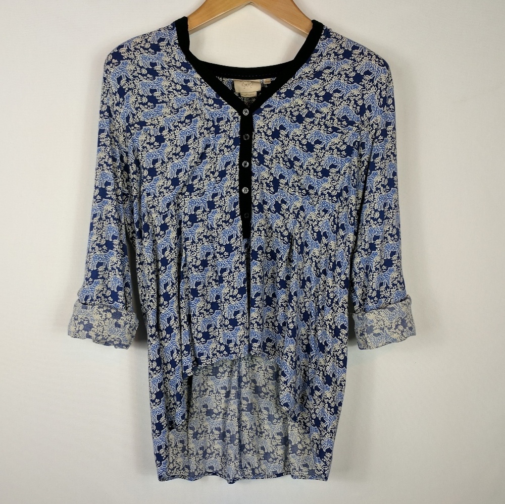 Anthropologie | Tiger print popover 10 - Picture 7 of 8